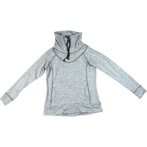 Kuhl Lea Funnel Cowl Neck Pullover Sweatshirt Sz Medium Gray Kangaroo Pocket